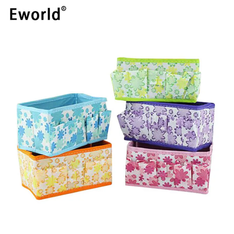 Eworld Складная Цветочная многофункциональная коробка для хранения косметики
