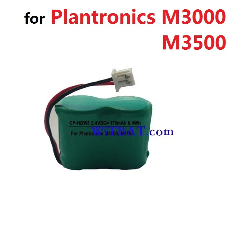 

2.4V Replacement Battery for Plantronics M3000 Headset M3500 Earphone Li-Polymer Lithium Polymer Rechargeable Accumulator Pack