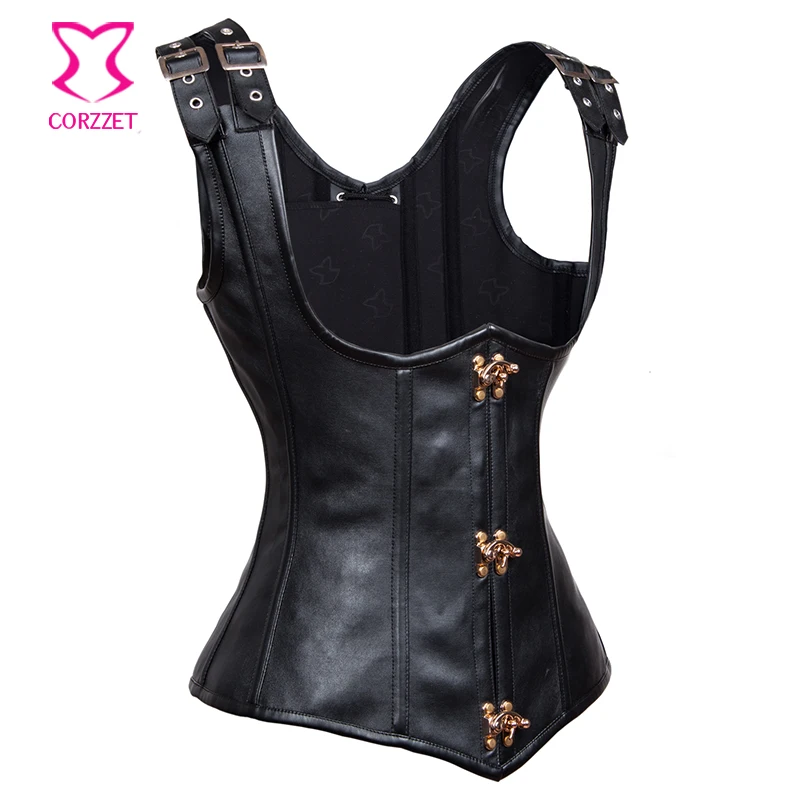 Corzzet Готический стимпанк искусственная кожа Нижний Бюст ремень бюстье горячий