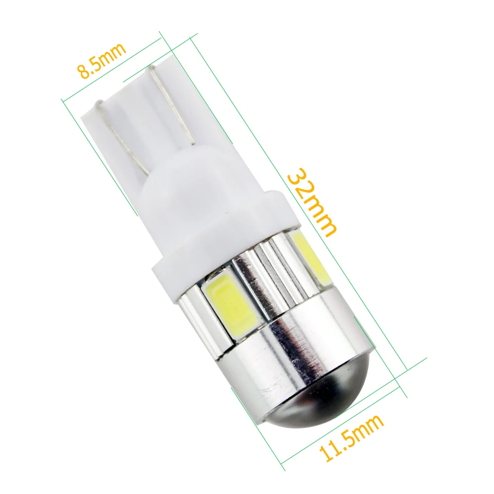 YM E-яркий 24V 4X T10 5630 6 SMD линзы 194 168 W5W светодиодный светильник лампы просвет светильник фонарь освещения номерного знака светодиодный Ширина светильник s Белый