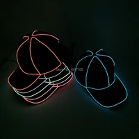 Wholesale 10 pcs DC-3V 10 colors Select Glow LED Hats snapbacks baseball caps hip-hop hat for Halloween Bar party Hats