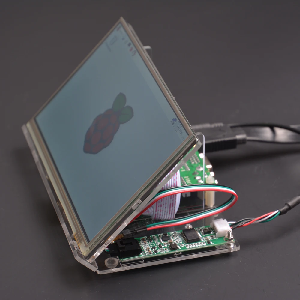 7 дюймов для Raspberry Pi 1024*600 3B+ 3B TFT ЖК-дисплей монитор драйвер платы модуль HDMI VGA 2AV с акриловым кронштейном
