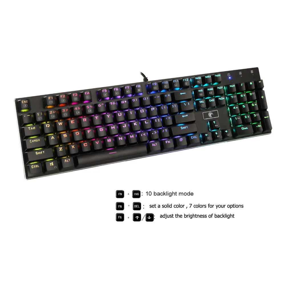 Z 88 RGB механическая клавиатура E Yooso 104 Anti Ghosting Outemu синий переключатели Алюминий