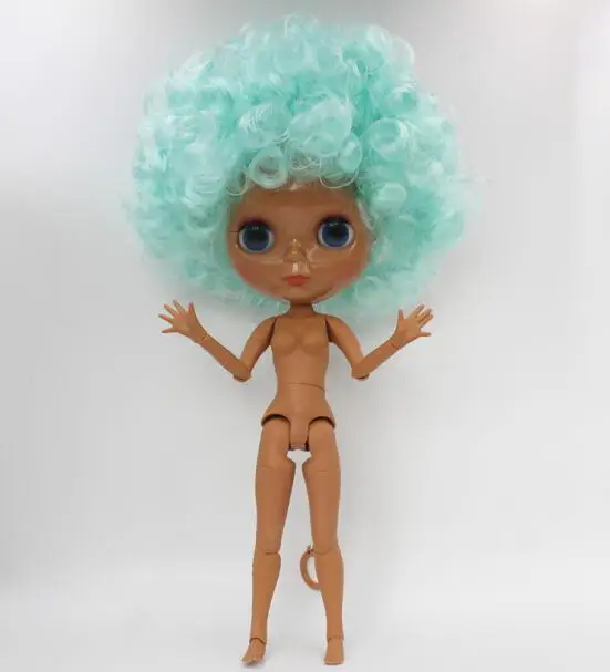 Обнаженная кукла Blyth зеленые короткие вьющиеся волосы | Игрушки и хобби