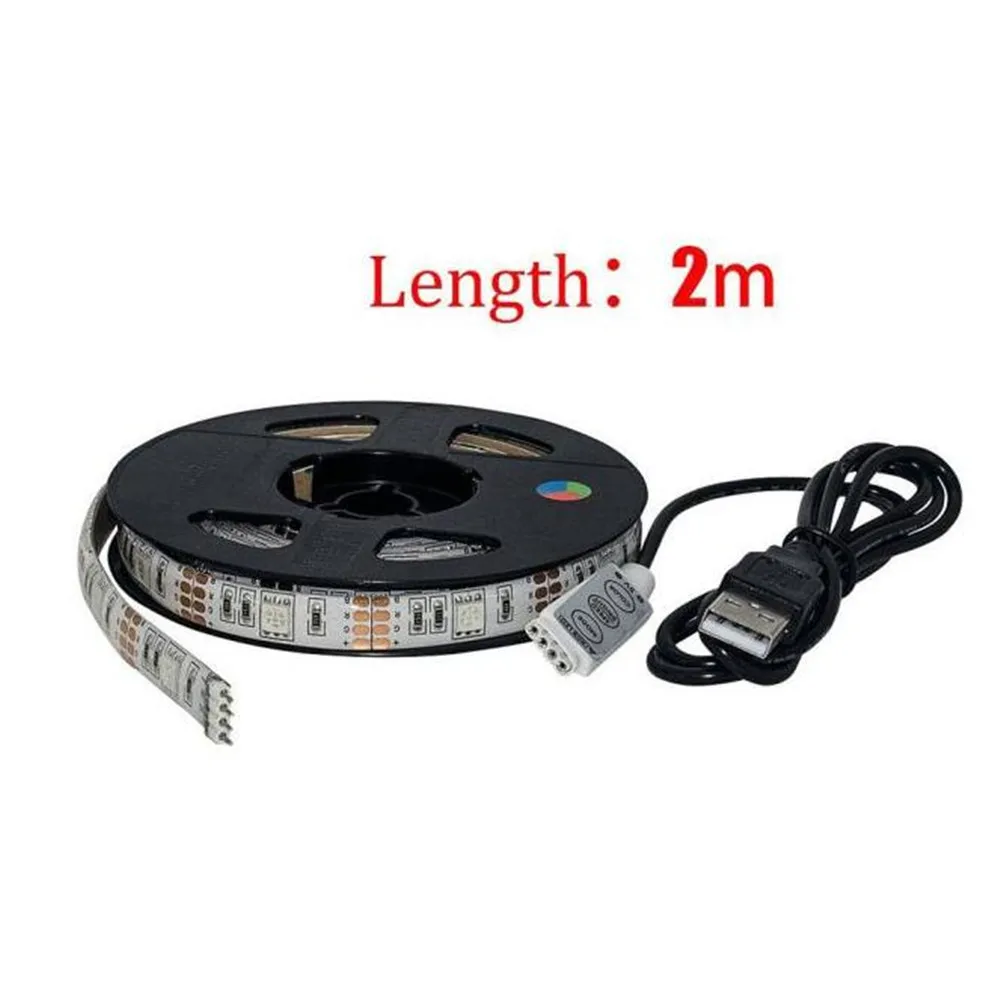 200 см многоцветный RGB светодиодный ленточный светильник USB кабель ТВ фоновый ing Kit