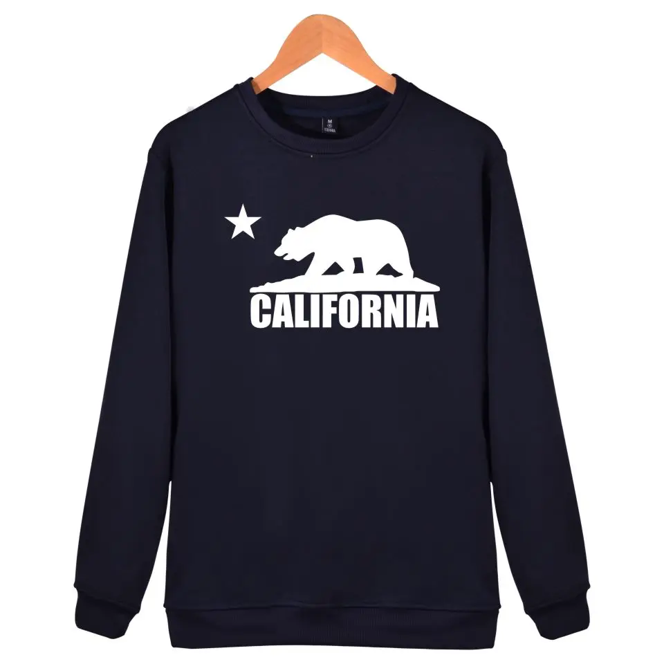 California Flag монолитным капюшоном мужская Толстовка Мода California Flag толстовка мужская длинная осенняя и зимняя повседневная одежда