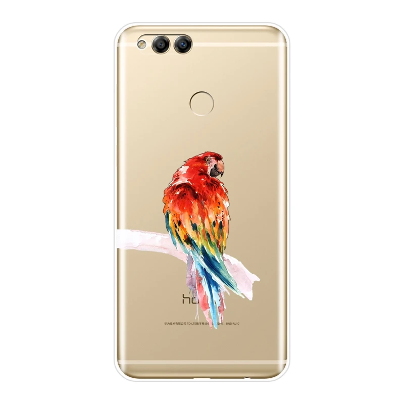 Soft Silicone Phone Case For Huawei Honor 7 7S 7X 7A 7C Pro 8X MAX 10 9 8 Eagle Bird Back Cover Lite | Мобильные телефоны и