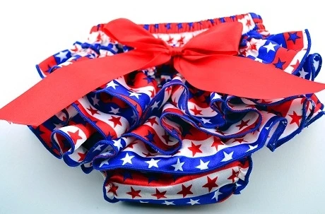 

IN STOCK 4th of july Pretty Bow Infant Toddlers Girls Baby Ruffle Shorts star stripe red/blue Diaper Cover Newborn Baby bloomers