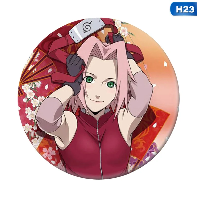23 Костюм Наруто значок Косплэй аниме Гаара Uchiha SASUKE uzumaki костюм Наруто Брошь пластиковый держатель - Цвет: 23