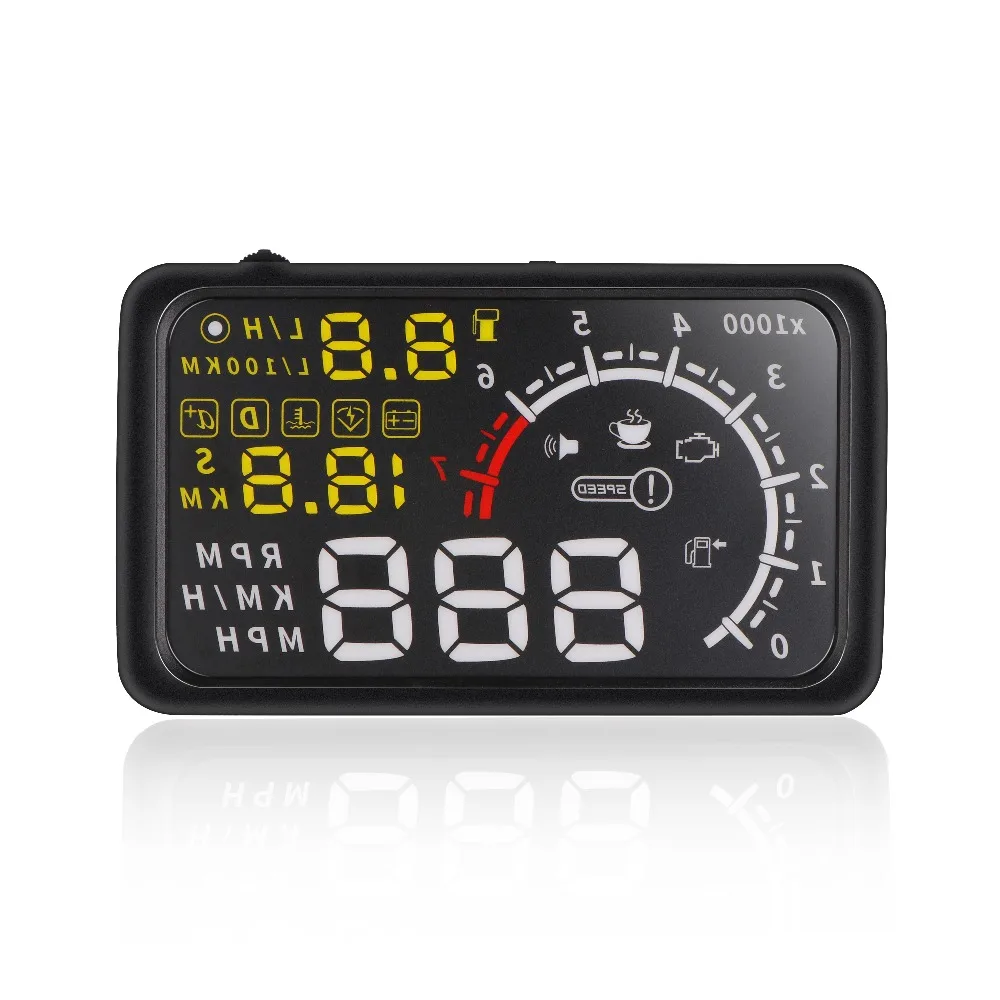 ONEVER 4c Авто HUD 5.5 ''Head Up Дисплей автомобиля Скорость проектор OBD2 II euobd более Скорость Предупреждение Лобовое стекло проектор сигнал тревоги Системы