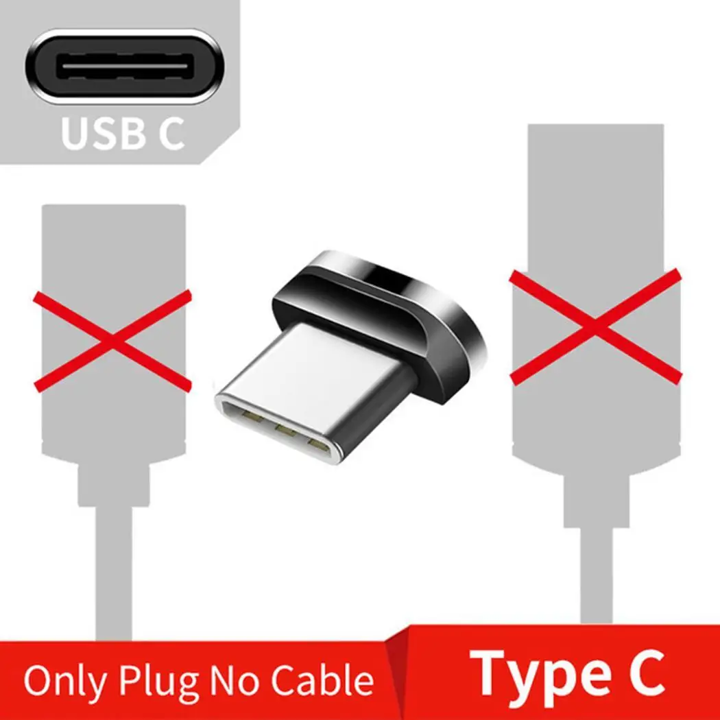 2 in 1 Portable USB Interface Magnetic Braid Charging 1m x Head(Without Cable) Cable Data 5V/3A | Мобильные телефоны и