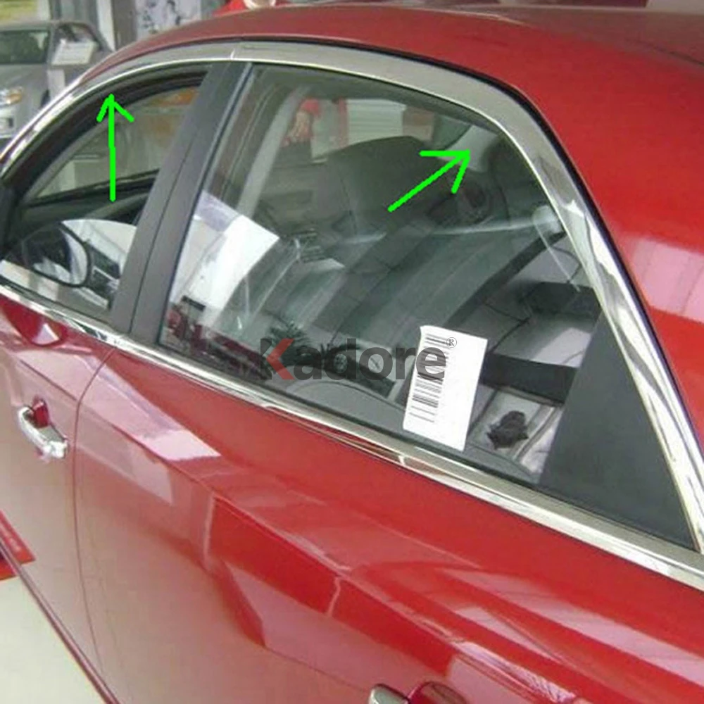 Подходит для Kia Forte Cerato 2010 2011 2012 из нержавеющей стали, оконные линии подоконника, внешняя оконная рама, аксессуары