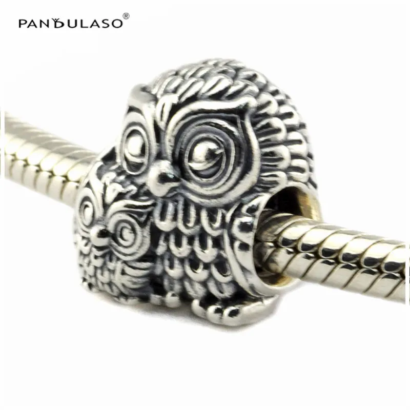 Ночной эльф Очаровательная Совы шарма бусины 100% 925 серебряные ювелирные изделия