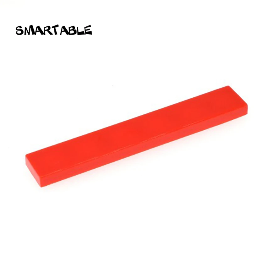 Smartable Tile 1x6 с пазом плоские шпильки строительные блоки детали креативные игрушки