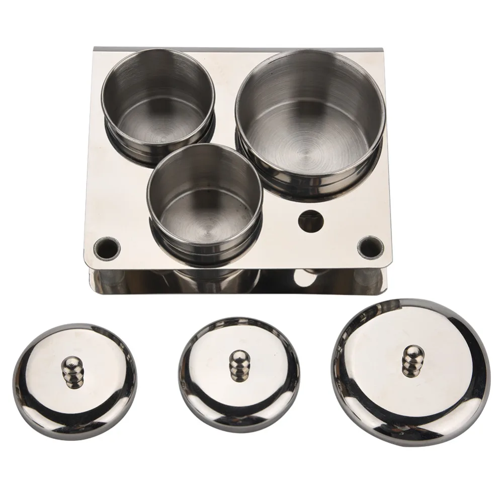 Нержавеющая сталь для дизайна ногтей мини-порошок и жидкость Набор банок коробка