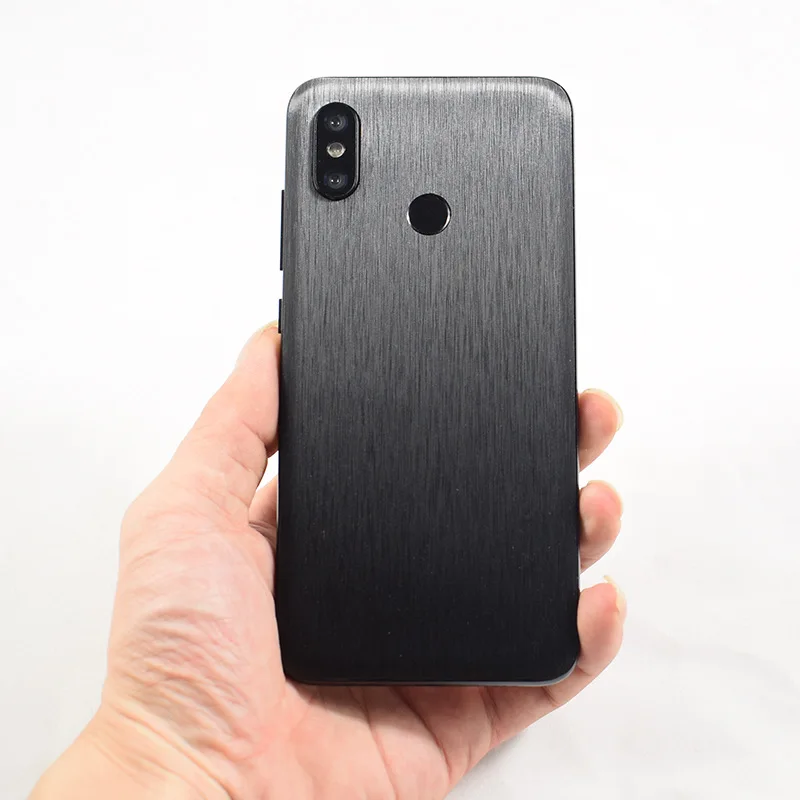 High Simulation Metal Brushed Phone Sticker Back Paste Protective Film Case For Xiaomi Mi9 Play Mi8 Lite Mi8SE MIX2S MIX3 | Мобильные