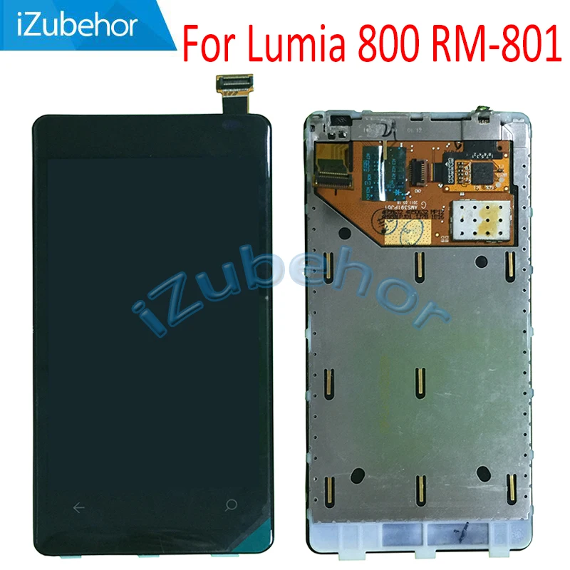 3 7 дюймовый экран дисплея для Nokia Lumia 800 RM 801 LCD + кодирующий преобразователь