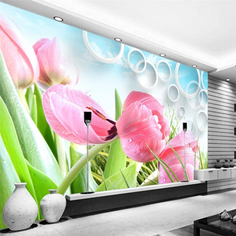 

beibehang Wallpaper custom mural wallpaper living room bedroom fresh flowers 3D TV background wall home decoration painting