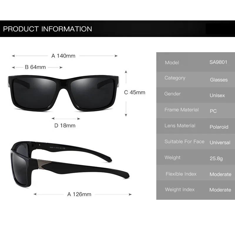 2019 Новые поляризованные солнцезащитные очки мужские для вождения покрытие