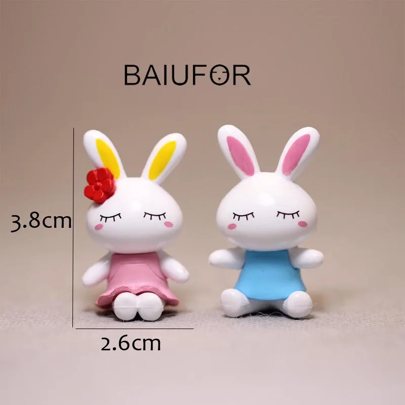 BAIUFOR животные пара мини мультфильм кролик любовник фигурки Сказочный Сад