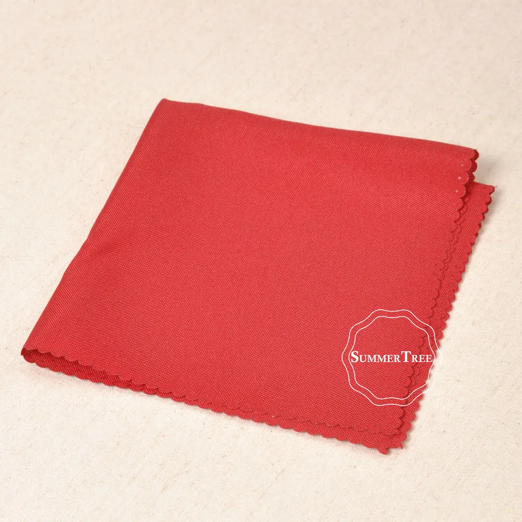 Red Льняная салфетка, полиэстер, Закусочная, 12x12 дюймов, квадратный тканевый носовой платок, носовой платок, для свадебной вечеринки, для дома, отеля, банкета, украшения - Цвет: Red