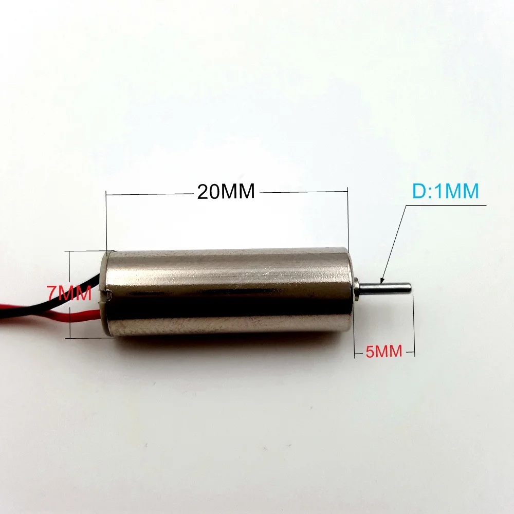 2 компл./лот DC3.7V 7*20 мм микро 720 бесщеточный мотор 55000 об/мин с пропеллером 55 или 75