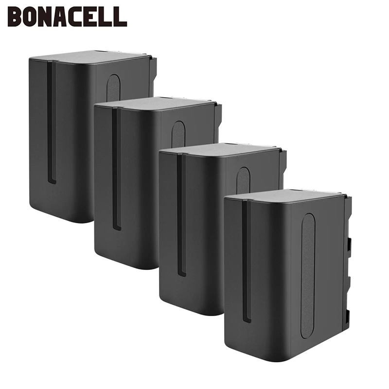 Bonacell для sony 7,2 V 8700Ah Батарея Batteria F960 NP-F975 NP-F970 NP-F960 NP-F950 NP-F770 NEX-FS100U NEX-FS700U DCR-SC100 L50 - Цвет: 4 Pack Battery