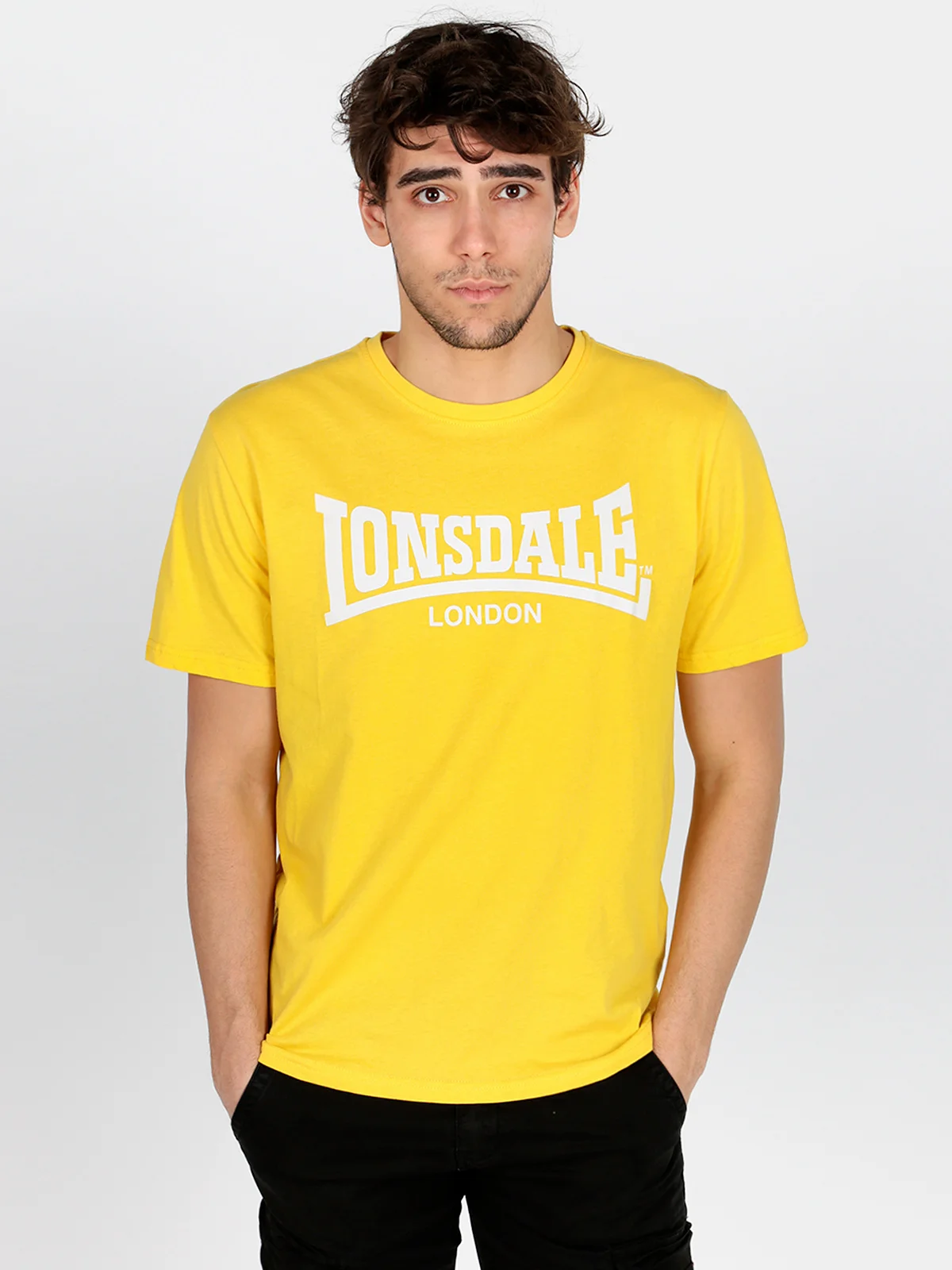 Мужские летние Желтые Повседневные футболки LONSDALE | Мужская одежда