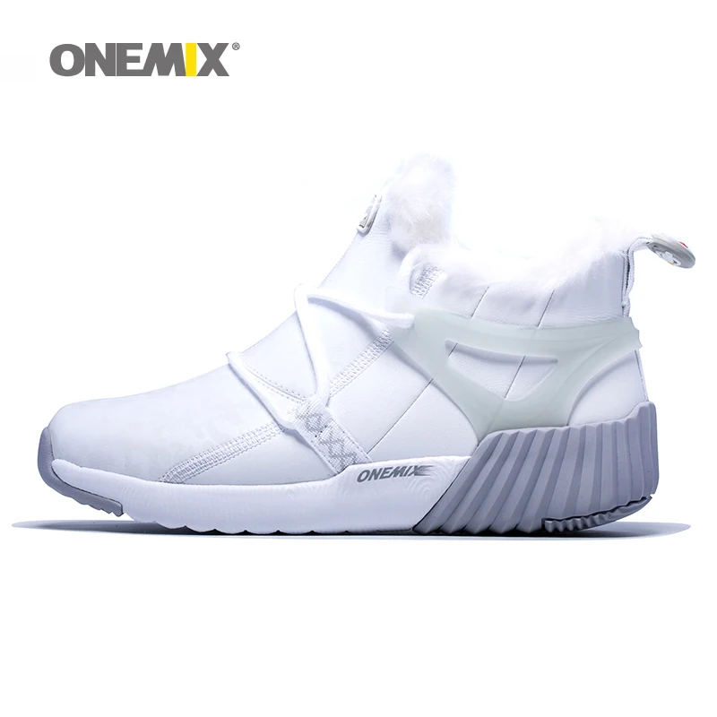 Новинка мужские зимние ботинки ONEMIX теплые шерстяные кроссовки беговые уличная