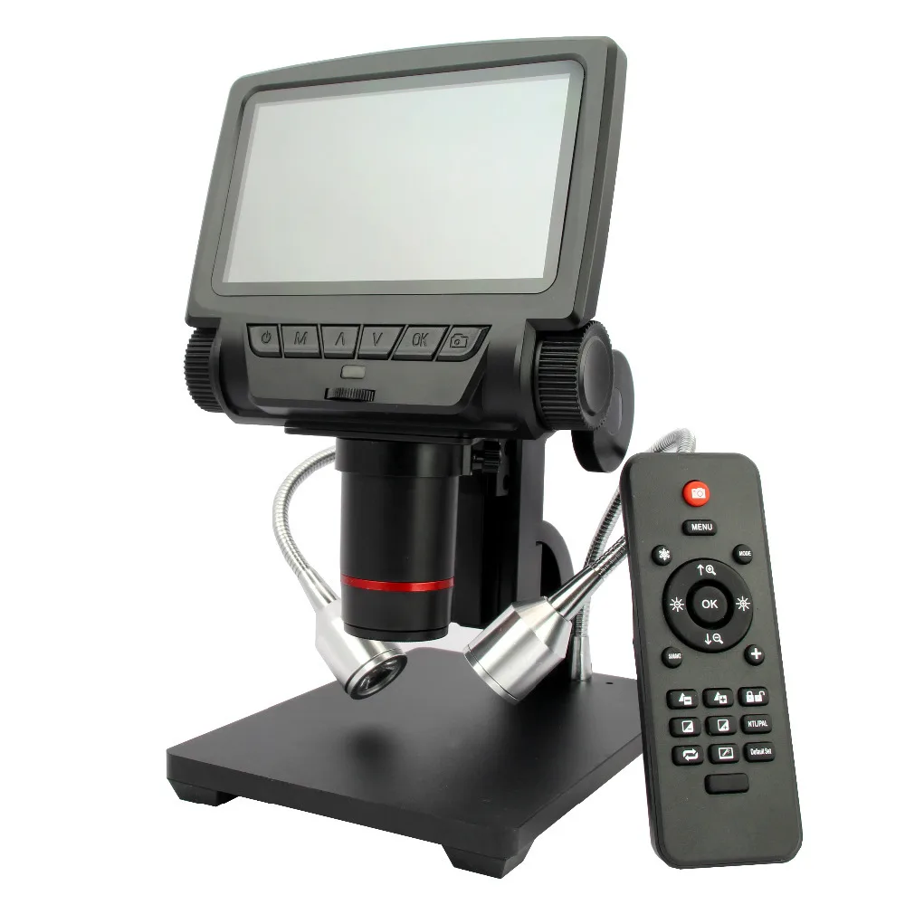 New High Resolutoin USB/HDMI/AV Microscope ADSM301 5 inch Built-in Display Object Distance THT SMD Tool Measuring Software | Инструменты