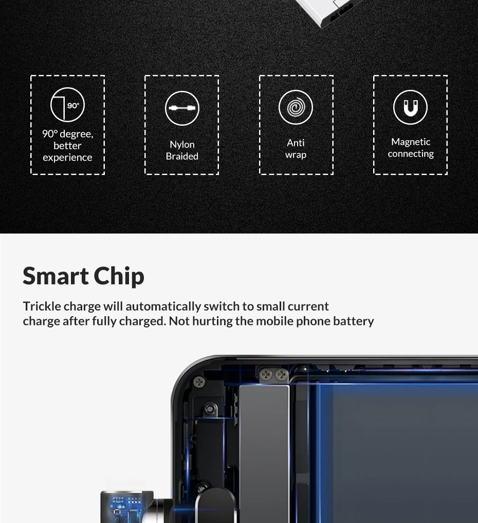 TOPK AM51 90 градусов светодиодный Micro USB кабель Магнитный зарядный кабель для iPhone samsung Xiaomi usb type C Магнитный зарядный кабель адаптер