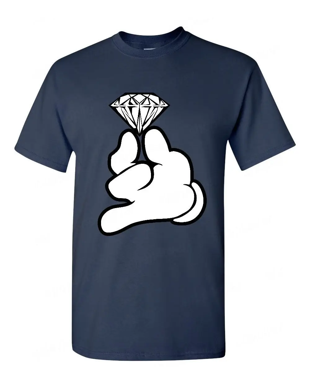 Футболки с Круглым Вырезом С Коротким Рукавом Мода 2017 Мужская Мультфильм Руки