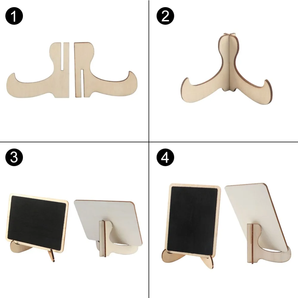 

OurWarm 100pcs Chalkboard Place Cards Blank Wood Plaques Welcome Sign Wedding Table Numbers Communion Souvenirs DIY Craft