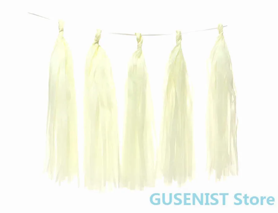 LS11. Beige 5 шт./партия 14 дюймов тканевая Бумажная гирлянда цветок для дня рождения Свадебная вечеринка для украшения детского душа Висячие ремесленные принадлежности - Цвет: LS11. Beige