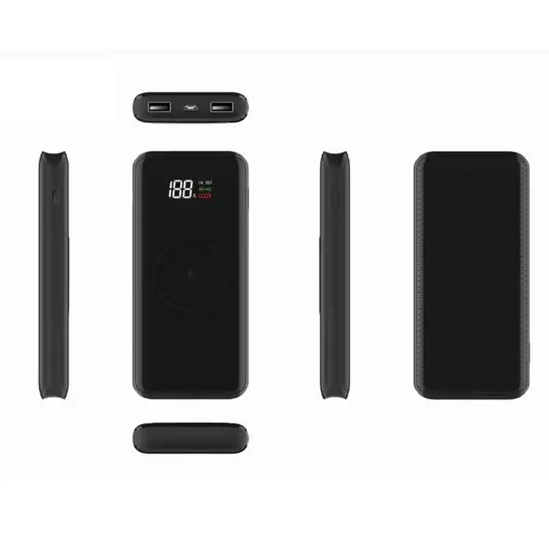 10000 мАч QI Беспроводное зарядное устройство, внешний аккумулятор для iPhone, samsung, Xiaomi, внешний аккумулятор, двойное USB зарядное устройство, беспроводной внешний аккумулятор
