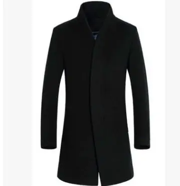 2018 осенние и зимние мужские корейской версии сплошной цвет шерстяное пальто