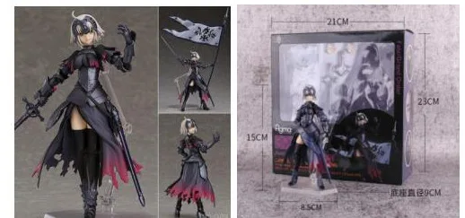 Figma 390 Fate Grand Order Мститель Жанна д 'Арк альтер линейка ПВХ фигурка Коллекция Модель игрушки 15 см