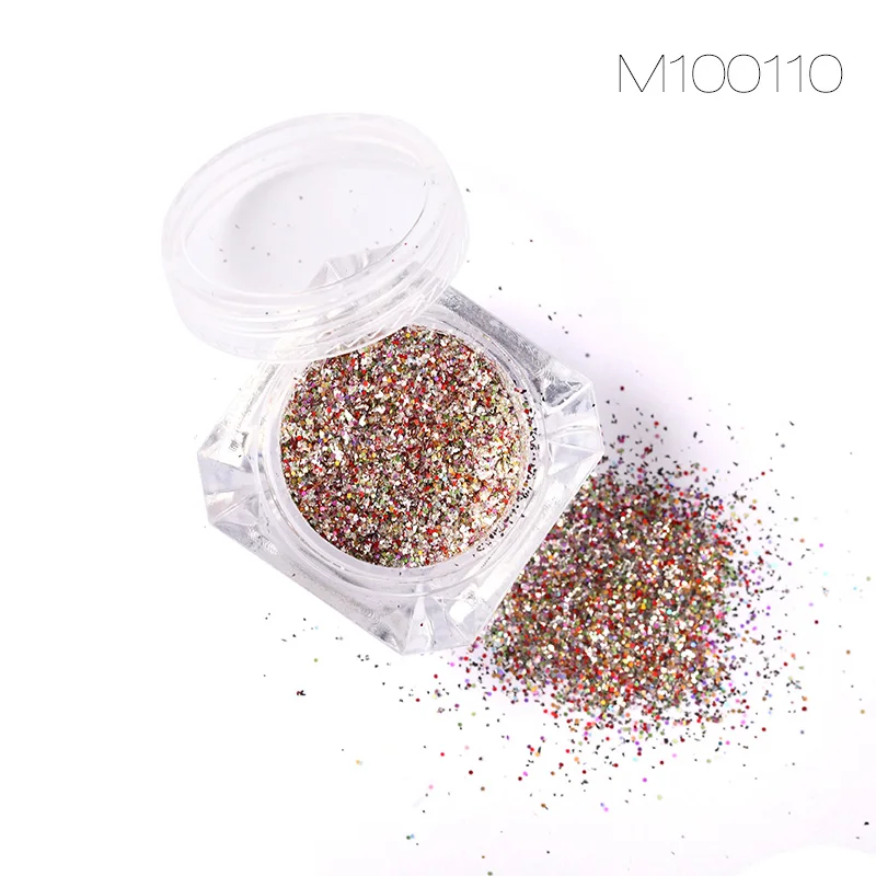 M100110 ROSALIND 1 шт. Платиновый блеск для ногтей волшебный эффект порошки яркий разноцветный хром пигментный гель лак для ногтей power Decoration - Цвет: M100110