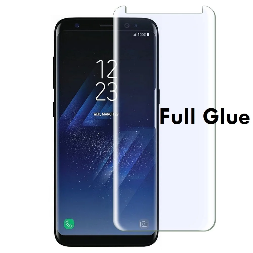 

Full Adhesive Phone Screen Protector For Galaxy S9 Plus Full glue Tempered Glass Film for Samsung S8 S9 Plus Note8 Note9 Glass