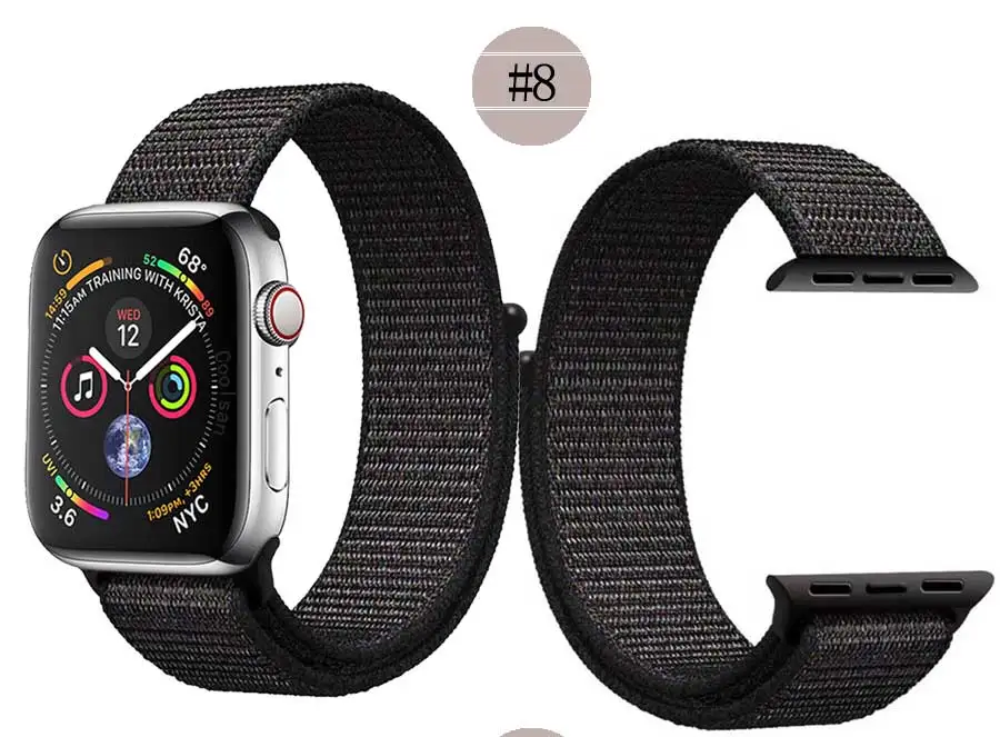 Для мужчин и женщин 38 мм 42 мм 40 мм 44 мм ремешок для apple watch серии 1 2 3 4 тканый нейлоновый ремешок для iWatch 4 цветной узор браслет
