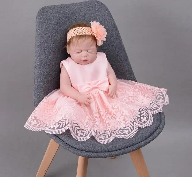 

55cm Baby Reborn all Silicon Body With fashion princess dress Toys For Children Stuffed Doll DIY Toy Kids Playmate Xmas Gifts