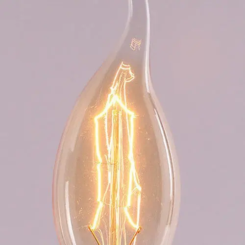 10 шт./лот E14 pull tail lamp свечи лампы Эдисона Ретро Вольфрамовая углеродная нить свет
