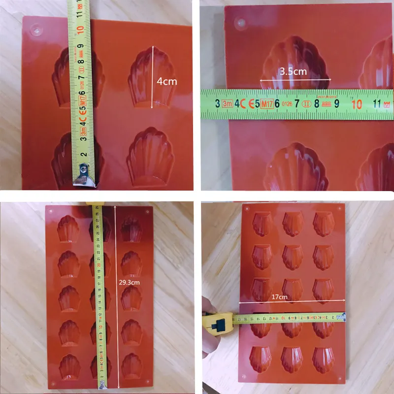 1 шт. силиконовая форма для печенья Мадлен 15 ракушек|biscuit mould|silicone madeleinetools fondant |