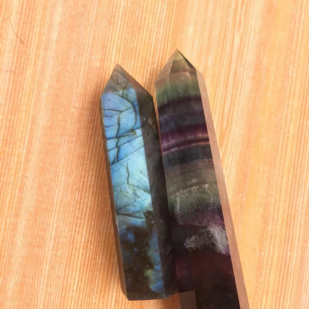 Горячая продажа красивый 100% натуральный лабрадорит Радужный флюоритовый кварц