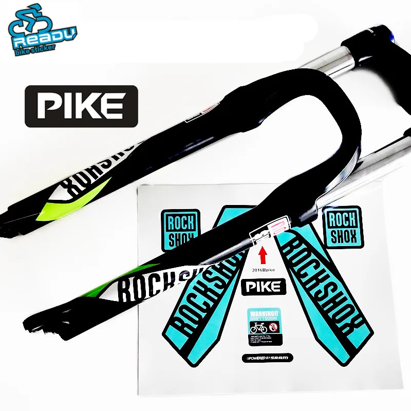 2016 Стиль ROCKSHOX Щука MTB велосипеда вилка декоратор 3 м Водонепроницаемый углерода