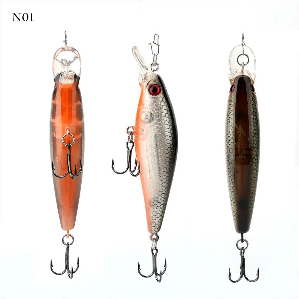 n01 Kingdom Floating Minnow 75 мм 10,5 г жесткая приманка для рыбалки приманка Джеркбейт Искусственные воблеры с 3D рыбий глаз модель 5210 - Цвет: n01