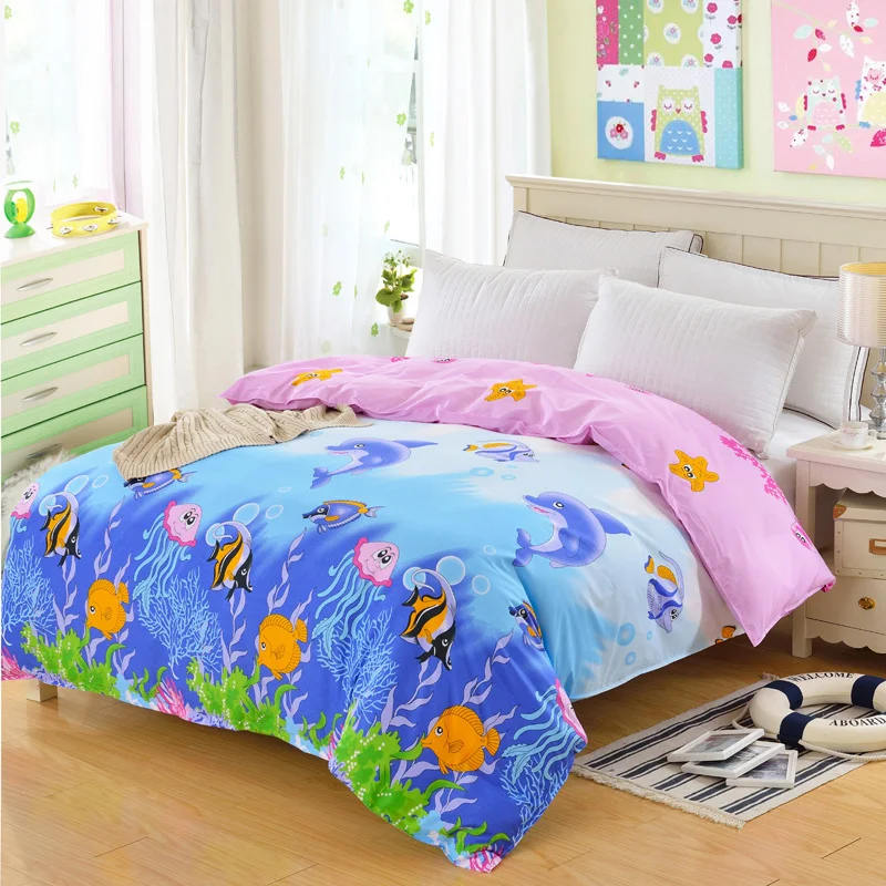 

LAGMTA 1pc 100% Polyester High Quality Plaid Plant Cartoon Printing Quilt Cover High Quality Encryption Printing Active Fabric