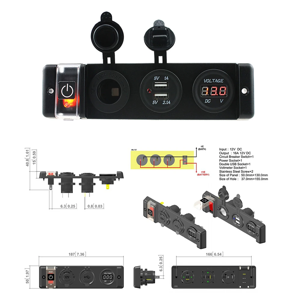 IZTOSS Авто прикуриватели Мощность разъем 12 В водить автомобиль розетка с двойной usb