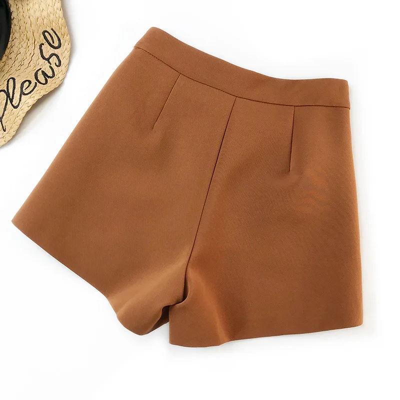 2019 новый простой женский костюм широкий колготы Высокая талия шорты для женщин