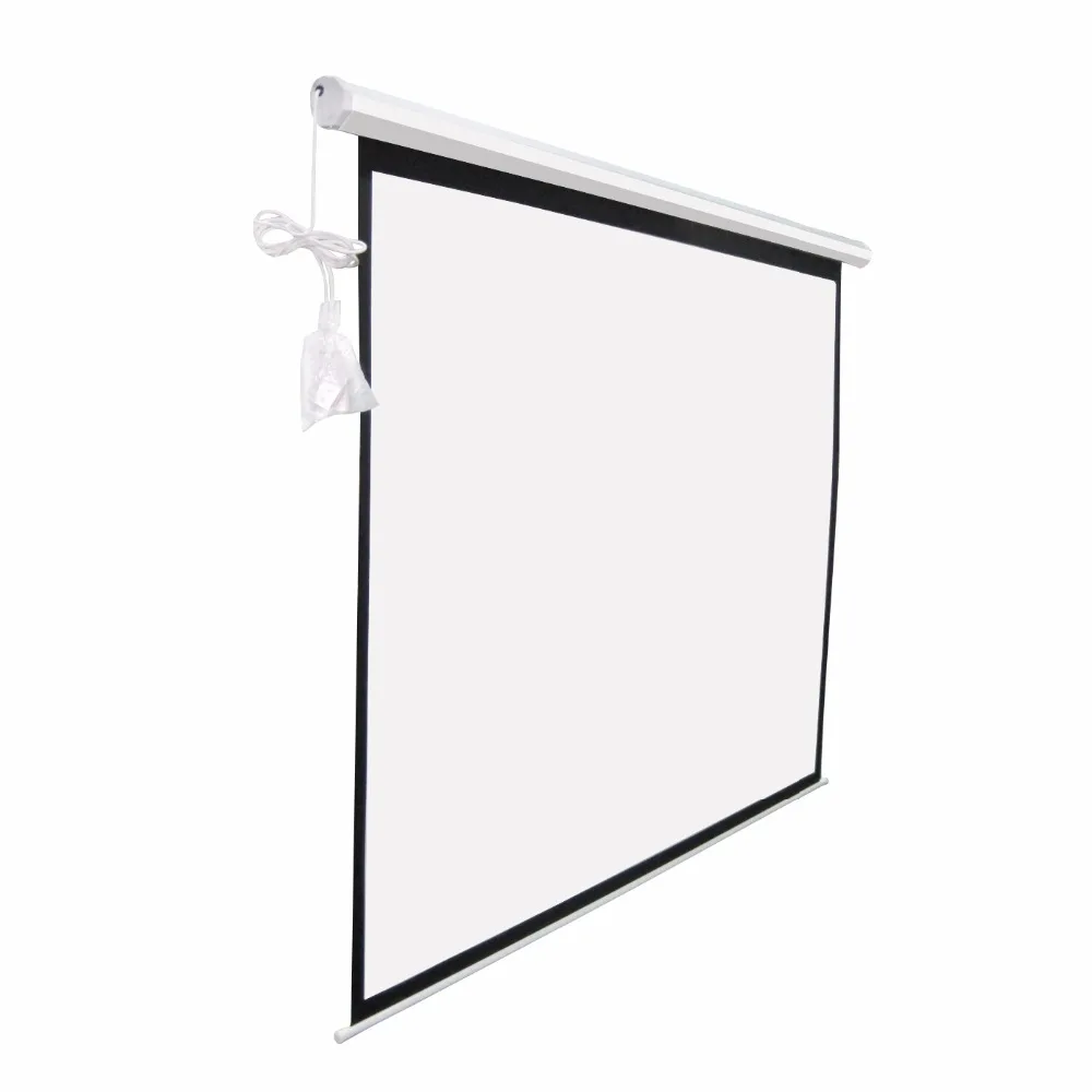 Электрический экран Touyinger 16:9 72/84/100/120 дюймов для проекторных занавесок с мотором на все светодиодные, жидкокристаллические, DLP и лазерные проекторы.
